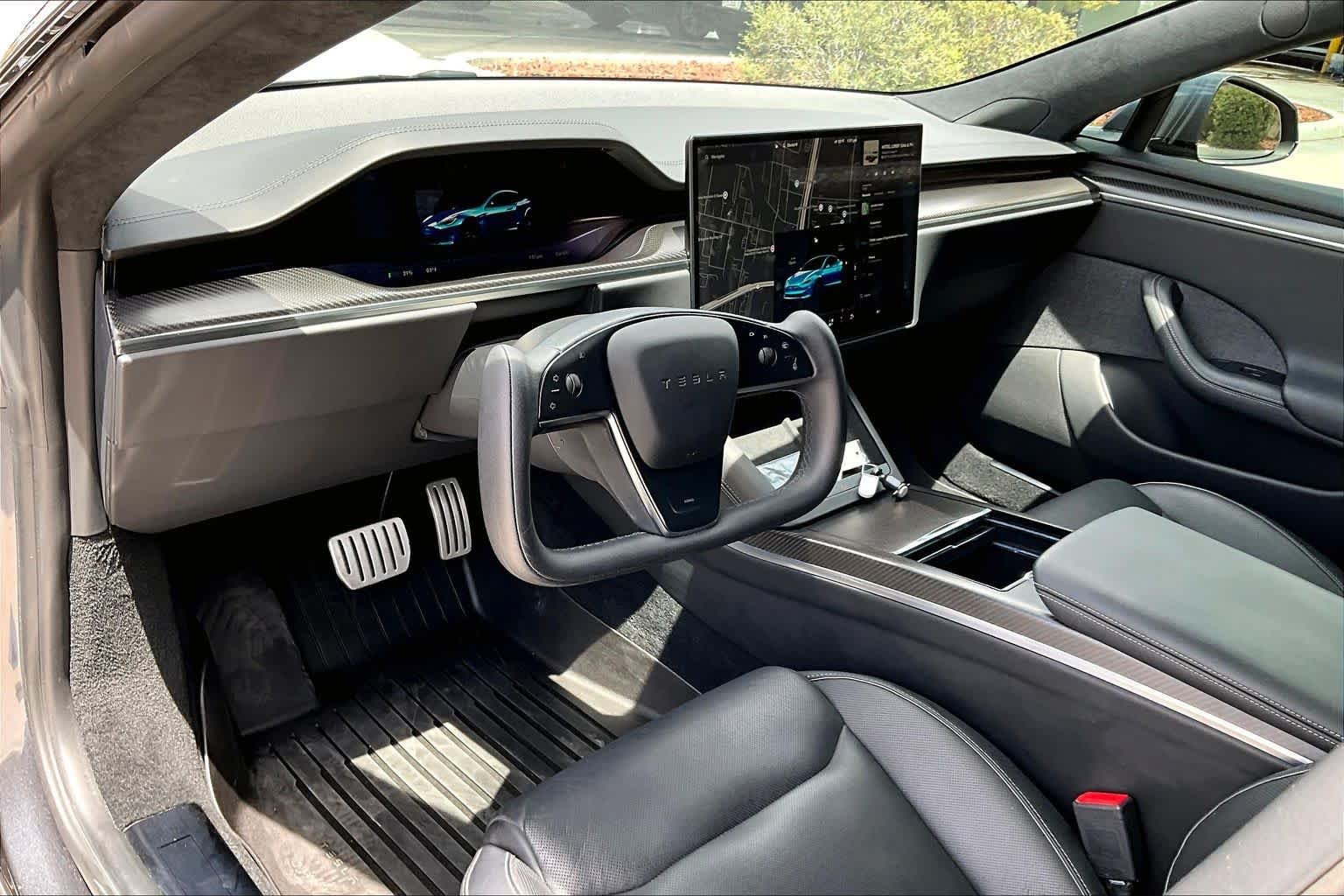 Used 2021 Midnight Silver Metallic Tesla Plaid image 4