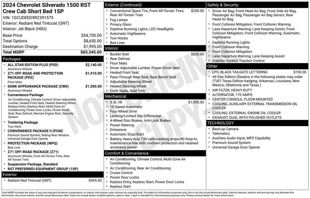 Used 2024 Radiant Red Tintcoat Chevrolet RST image 11