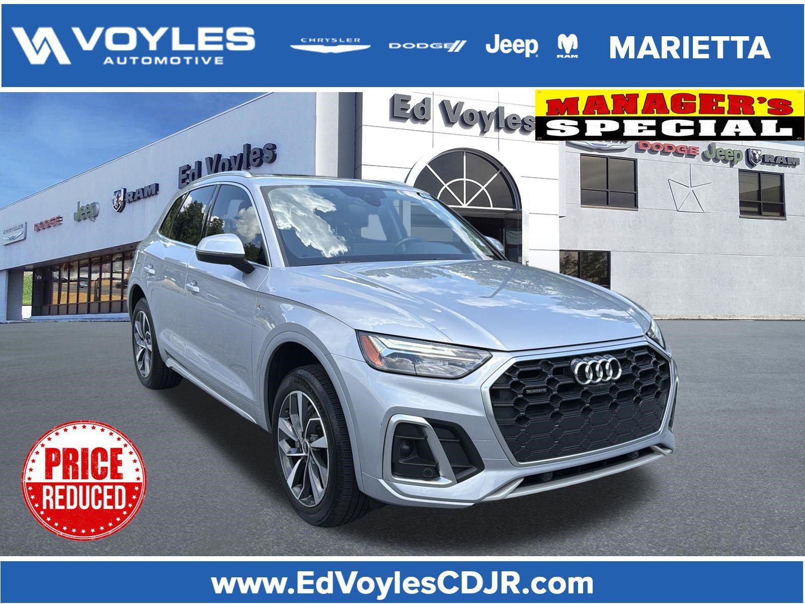 Used 2022 Florett Silver Metallic Audi S line Premium Plus image 1