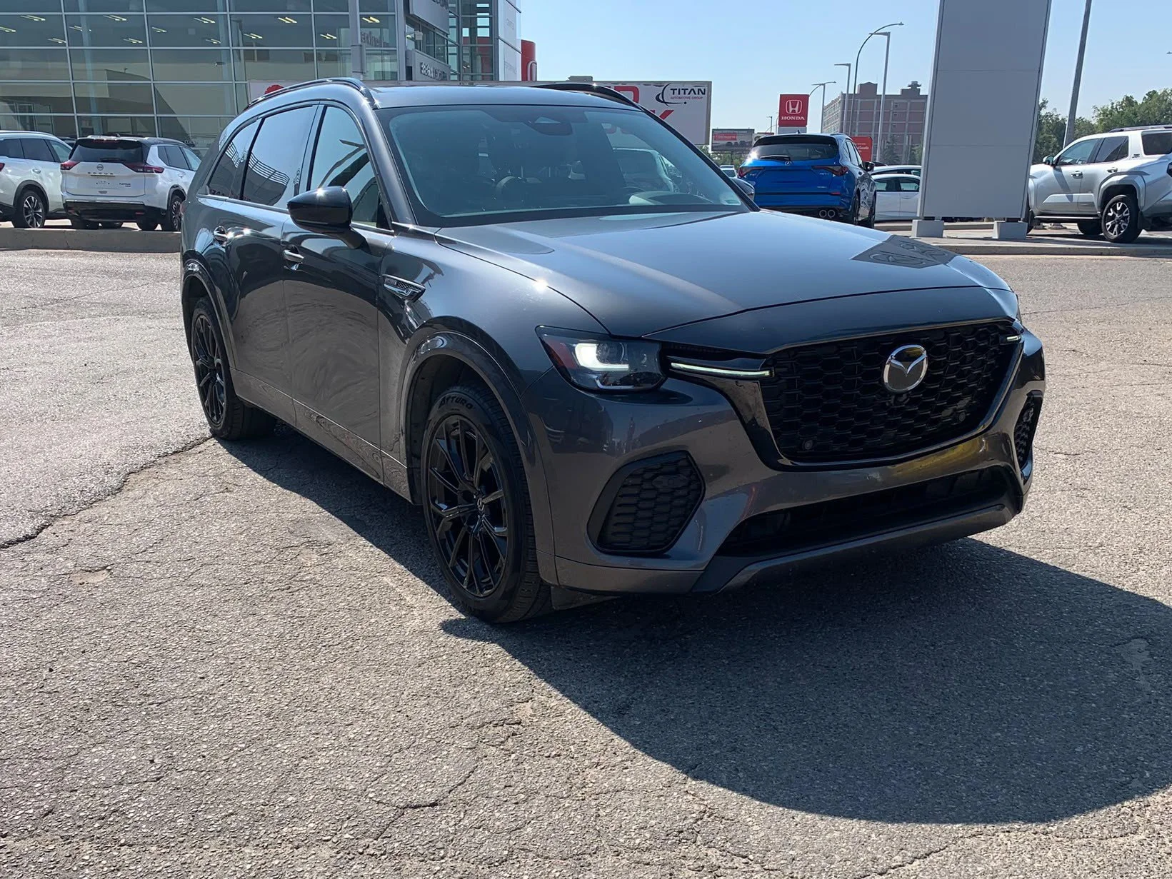 Certified Used 2025 Machine Grey Metallic Mazda GT AWD*Adaptive Cruise | Nav | 360 Cam | Htd Leather | Pano Roof | Htd Wheel | Bose Audio image 5