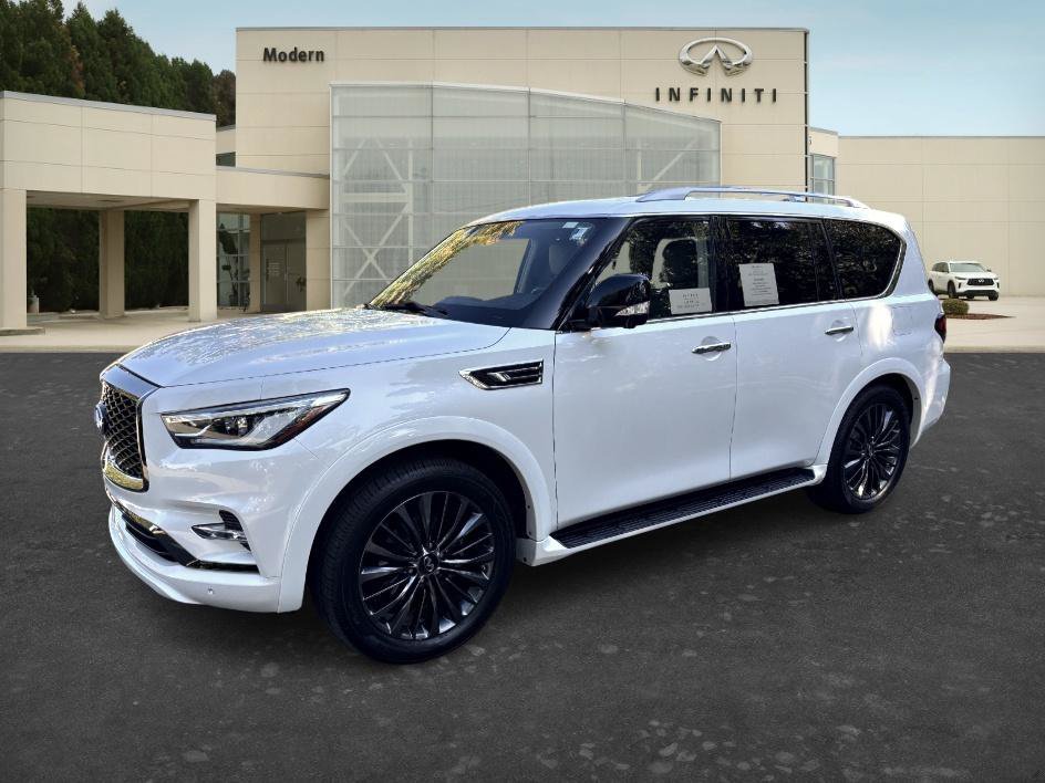Used 2021 Moonstone White INFINITI PREMIUM SELECT image 7