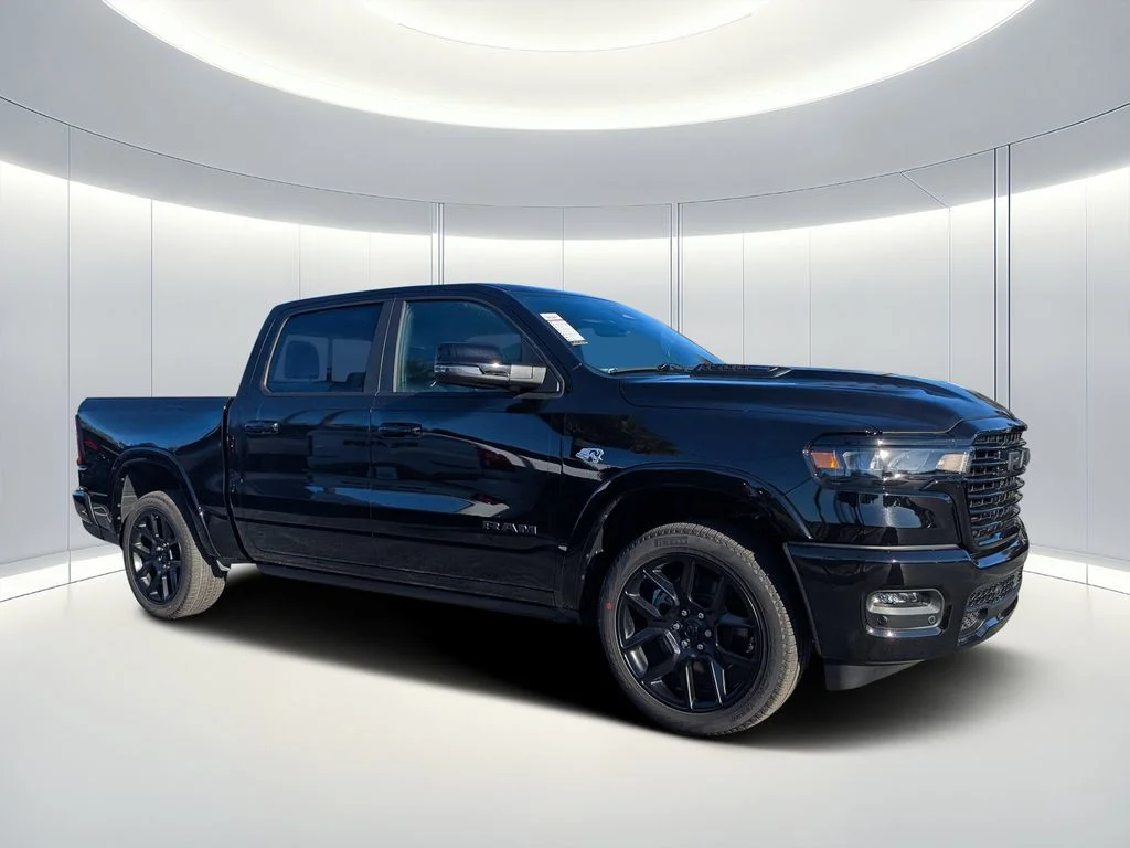New 2026 Diamond Black Crystal Pearl-Coat Exterior Paint RAM Laramie image 1