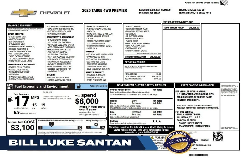 2025 Chevrolet Tahoe Premier 4WD's photo
