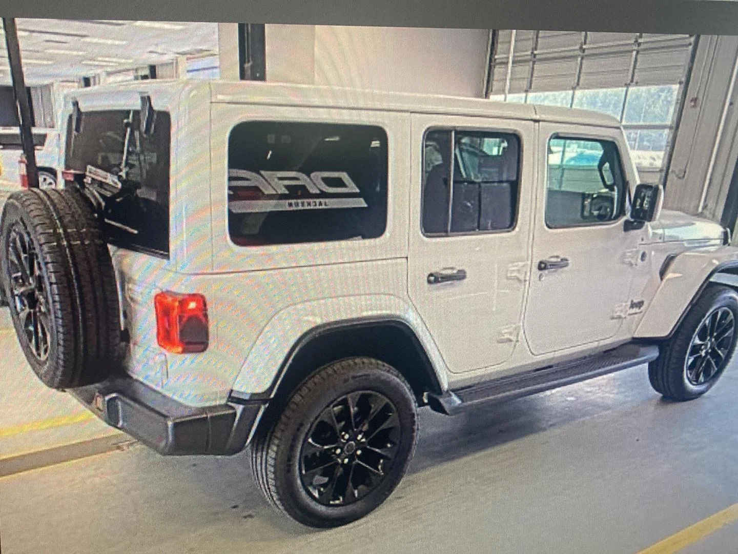 Used 2025 Bright White Clearcoat Jeep Sahara image 2