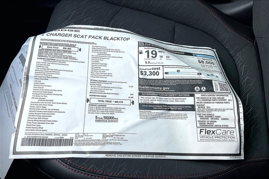 New 2026 Dodge Charger R/T Scat Pack 4D Sedan