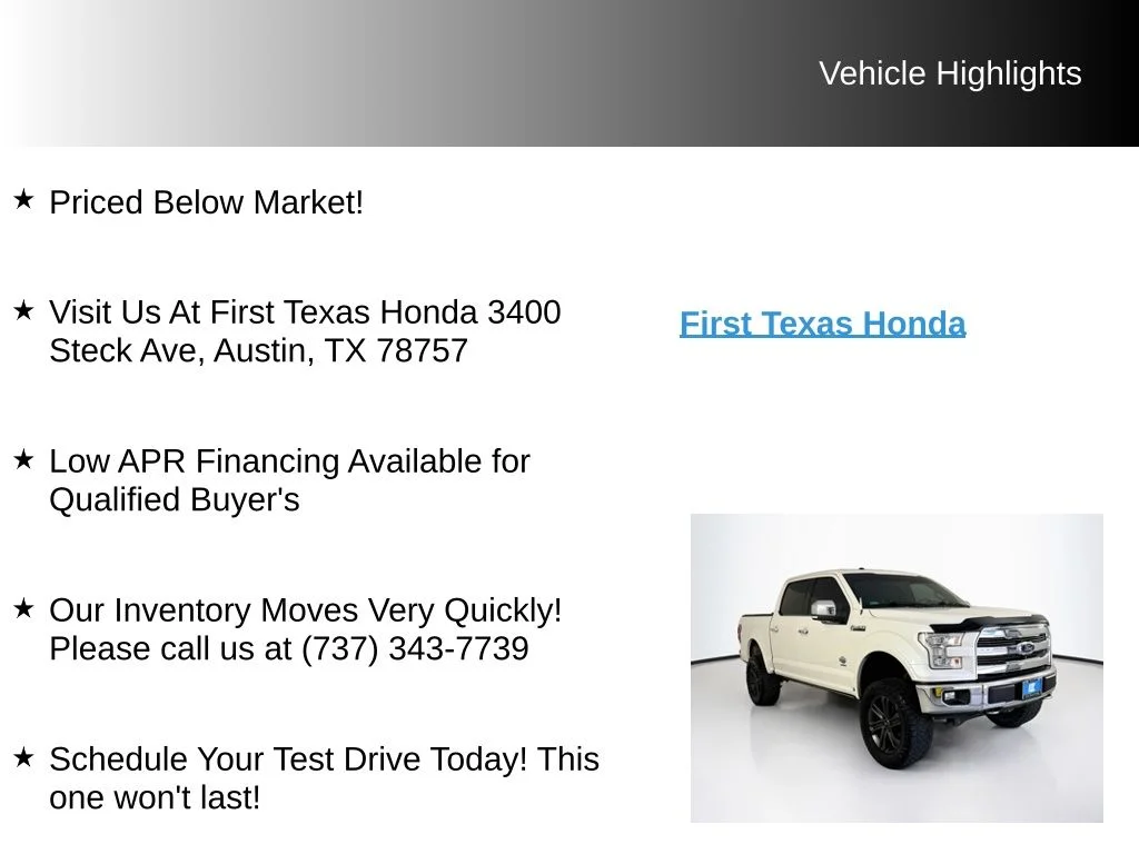 Used 2017 White Platinum Clearcoat Metallic Ford King Ranch image 10