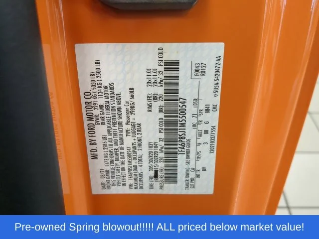 Used 2021 Orange Ford Shelby GT500 image 44