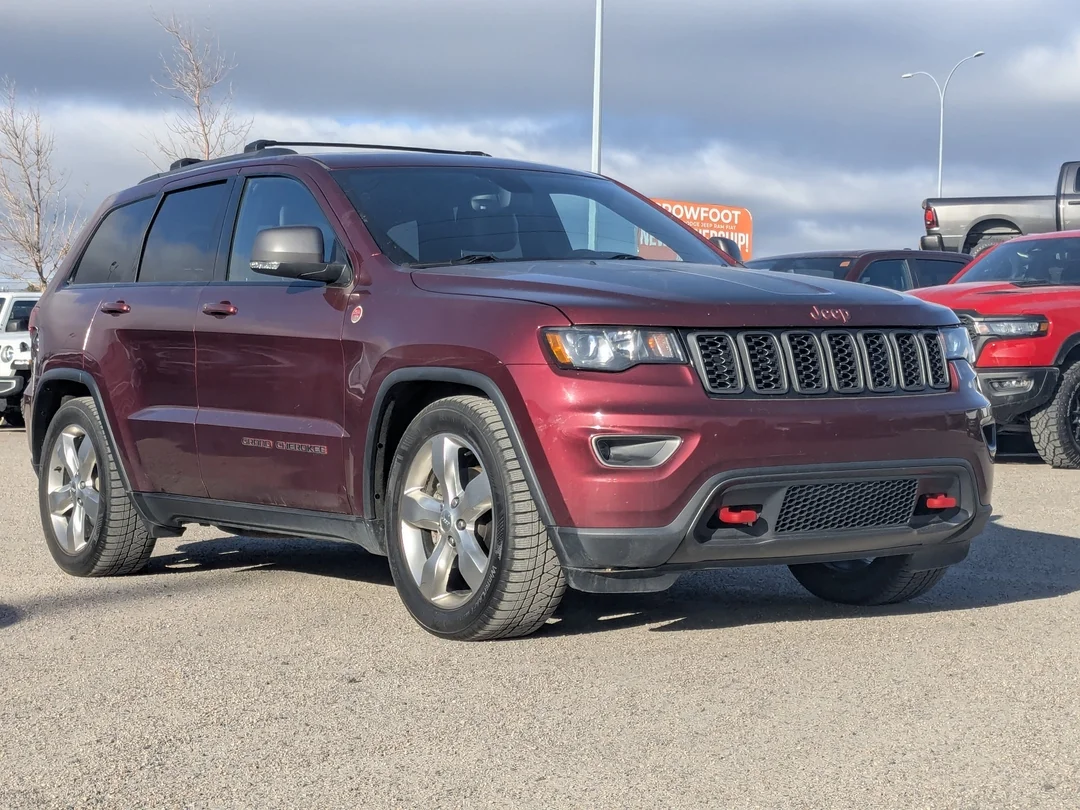 Certified Used 2017 Red Jeep Trailhawk - - 4x4 - Power Sunroof - Uconnect 8.4 Nav - Quadra-Lift Air - 3.6L Pentastar V6 & More! image 2