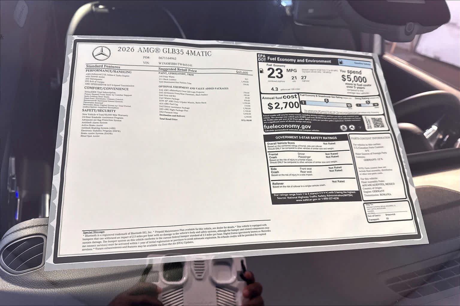 New 2026 Polar White Mercedes-Benz AMG® GLB 35 image 18