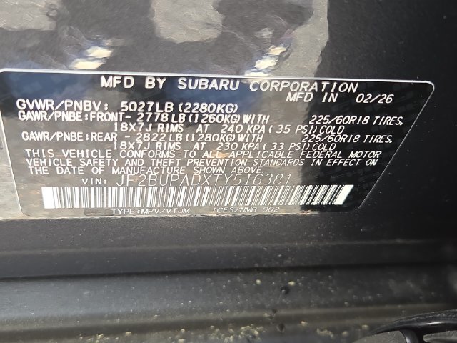 2026 Subaru Outback Premium - Photo 6