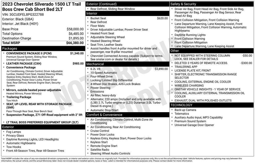 2023 Chevrolet Silverado 1500 LT Trail Boss 4X4 Crew Cab Short Box's photo