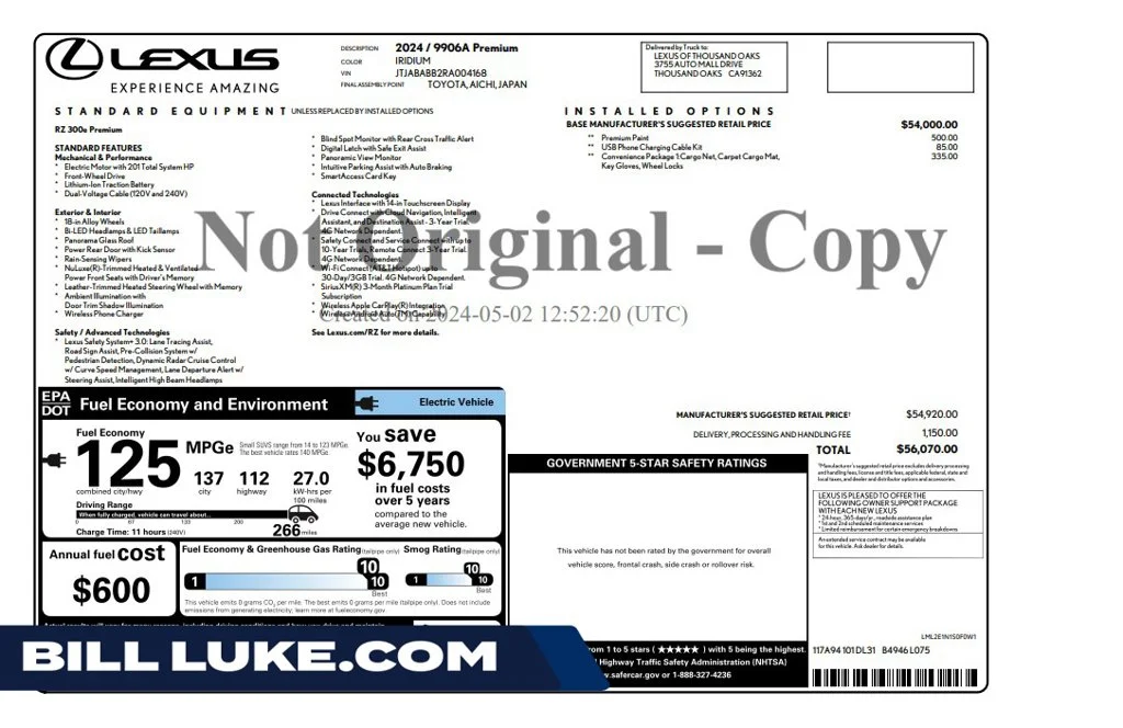 2024 Lexus RZ