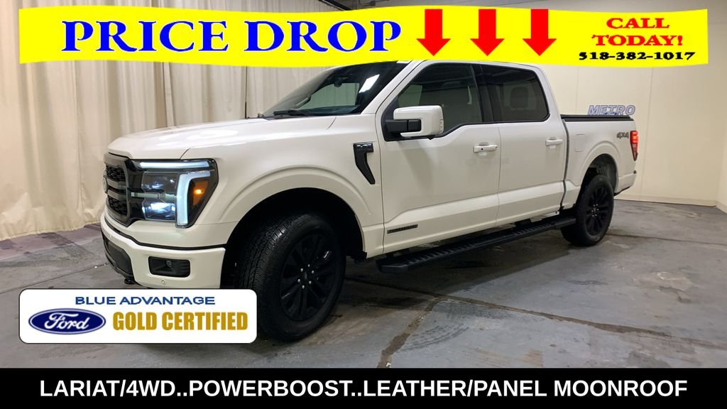Certified Used 2025 White Metallic Ford Lariat image 51