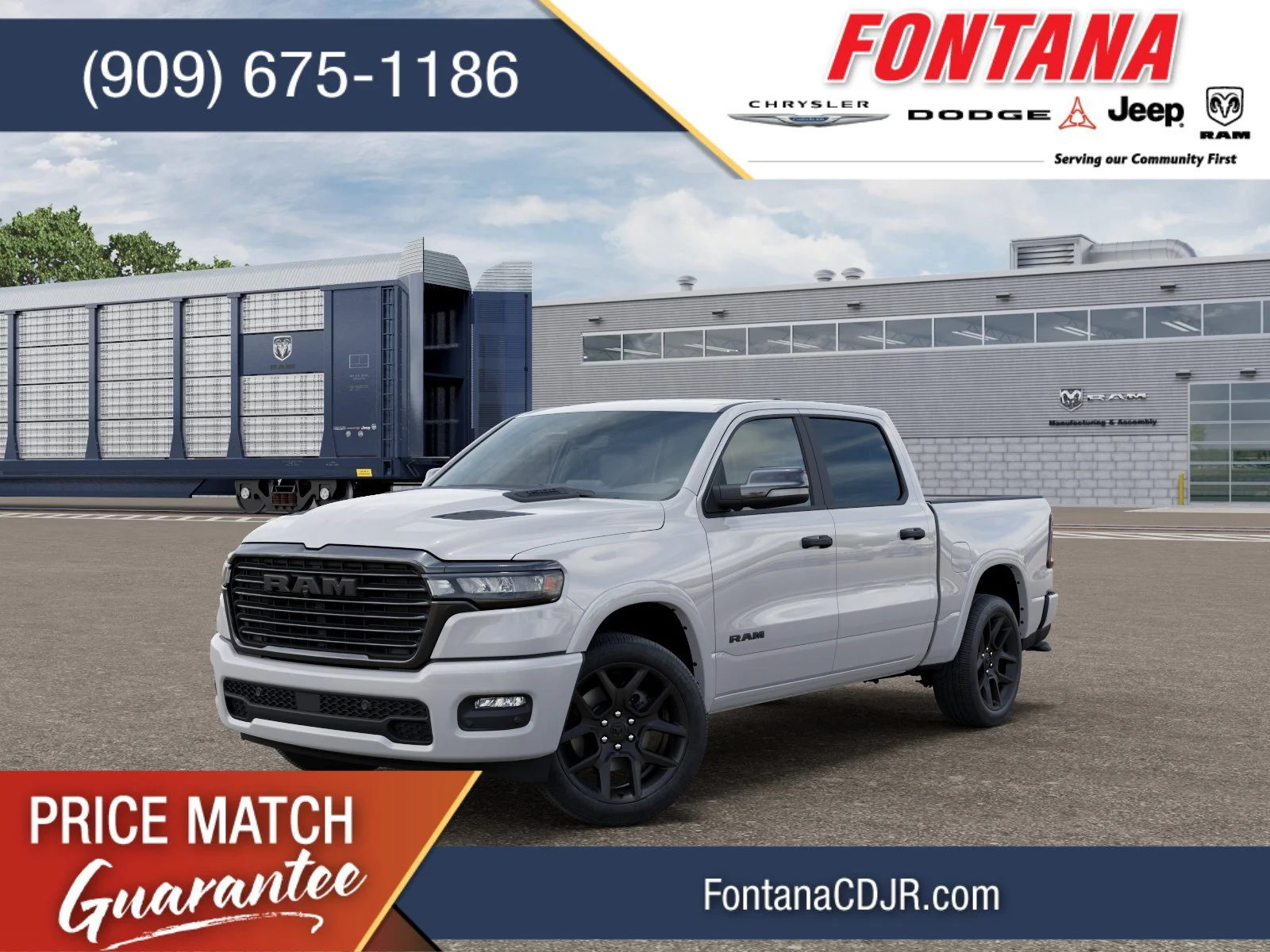 New 2026 Bright White Clear-Coat Exterior Paint RAM Laramie image 1