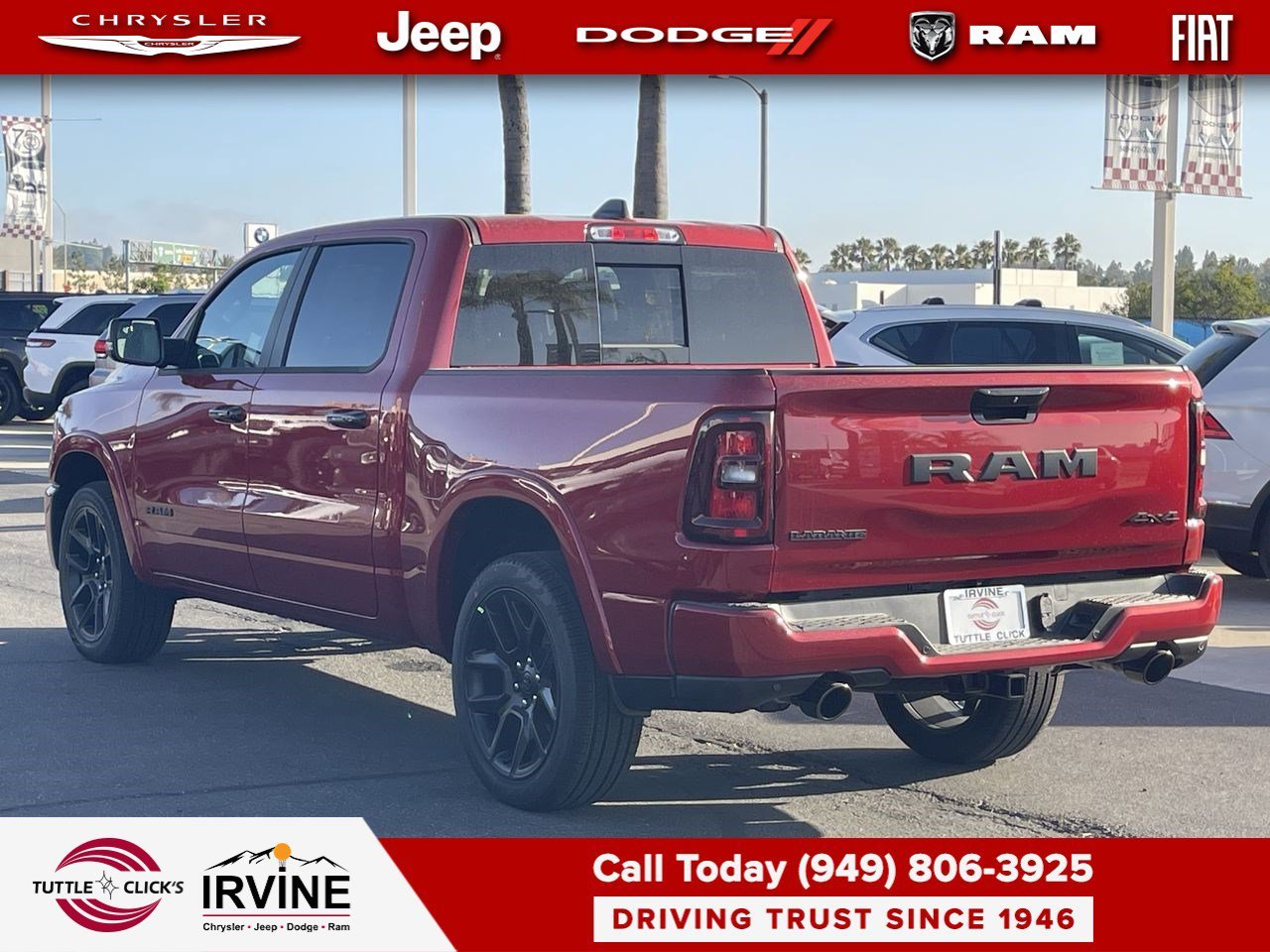 New 2026 Molten Red Pearl-Coat Exterior Paint RAM Laramie image 4