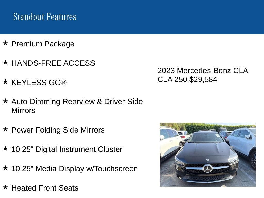 Certified Used 2023 Black Mercedes-Benz CLA 250 image 9