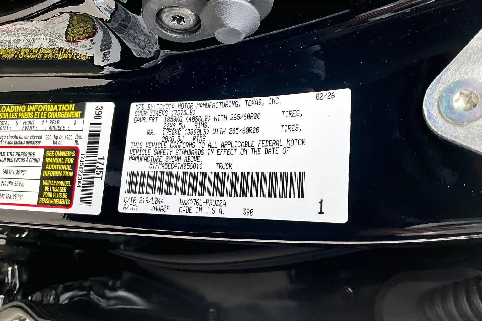 New 2026 Midnight Black Metallic Toyota 1794 Edition image 16