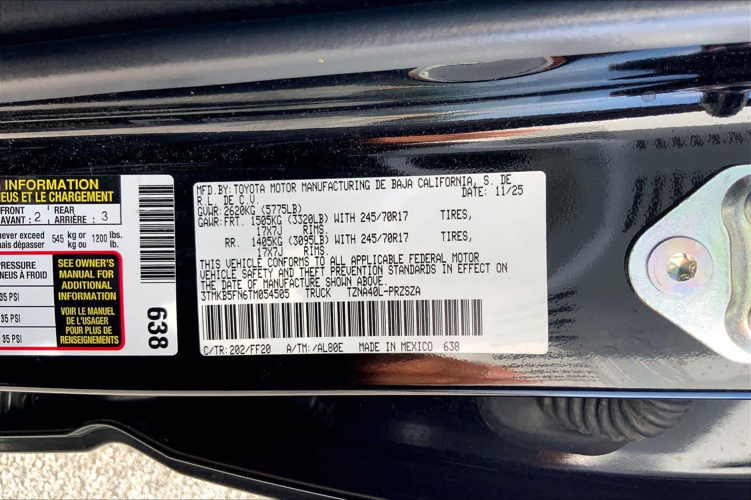 Certified Used 2026 Black Toyota SR5 image 36