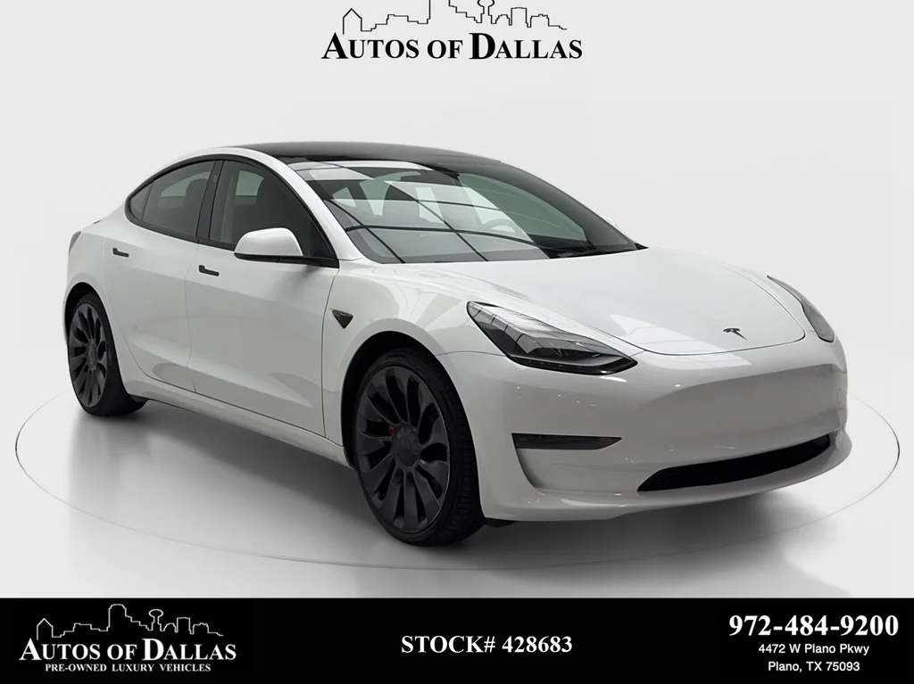 Used 2023 White Tesla Performance image 1