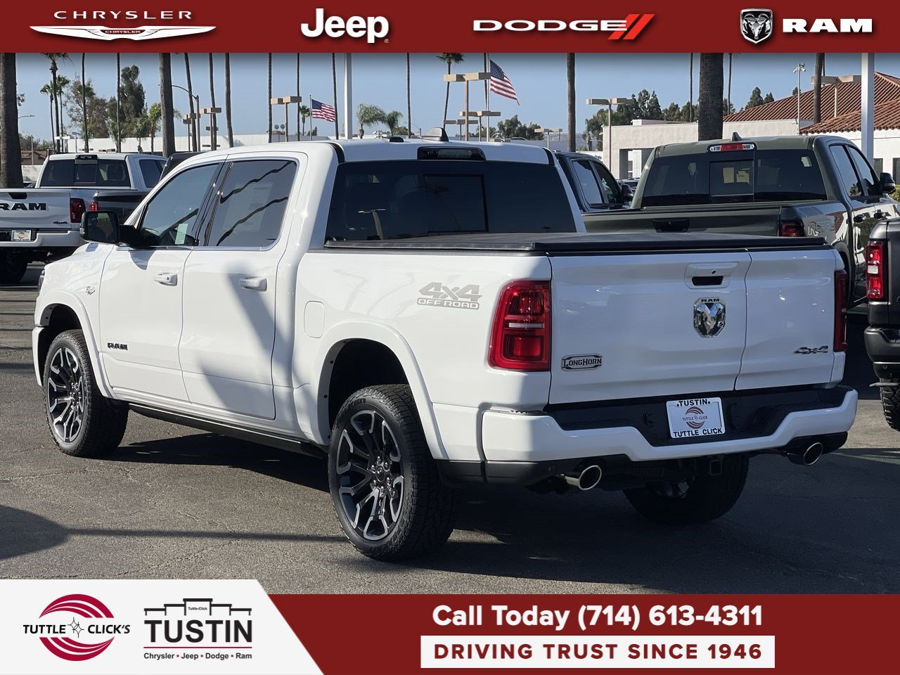 New 2026 Bright White Clear-Coat Exterior Paint RAM Longhorn image 4
