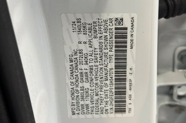 Certified Used 2025 Platinum White Pearl Honda Sport image 36