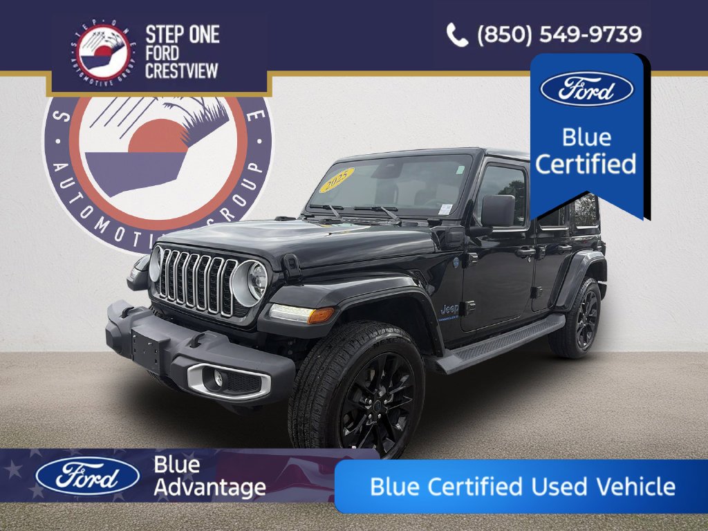 Used 2025 Black Jeep Sahara 4xe image 1
