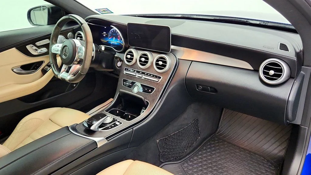Used 2019 Brilliant Blue Metallic Mercedes-Benz AMG® C 43 4MATIC Coupe w/ Multimedia Pkg & Leather, Upholstery image 21