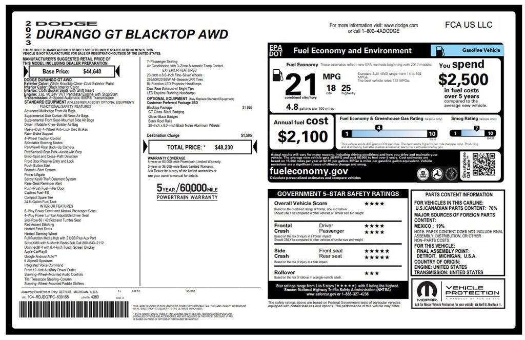 Certified Used 2023 White Dodge GT image 3