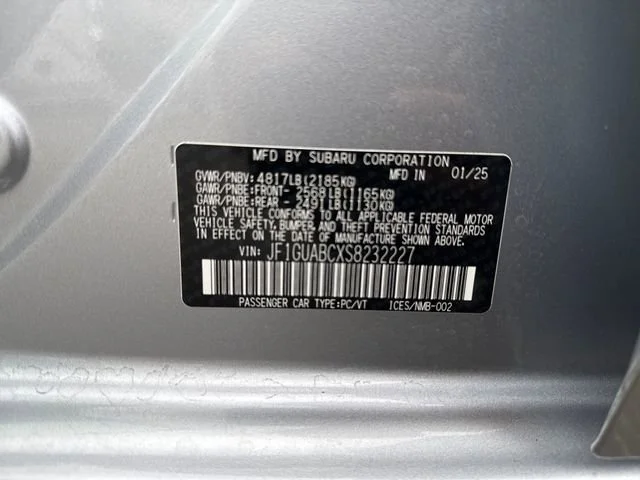 Used 2025 Ice Silver Metallic Subaru Base image 16