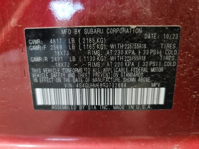 Used 2024 Lithium Red Pearl Subaru Limited image 18