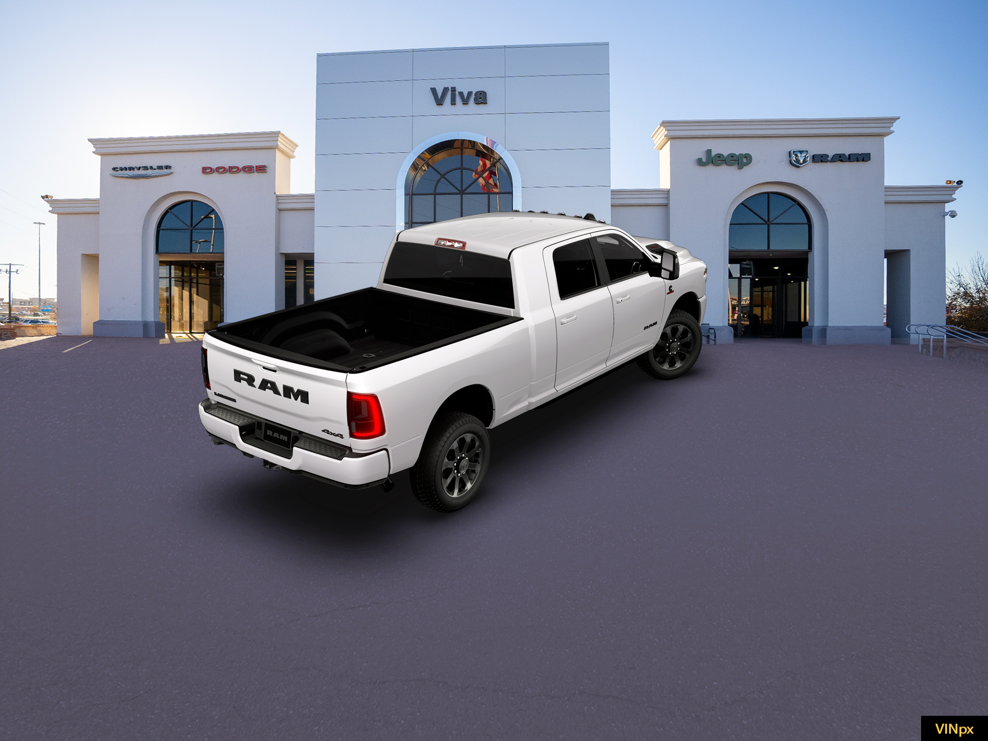 New 2026 Bright White Clear-Coat Exterior Paint RAM Laramie image 17