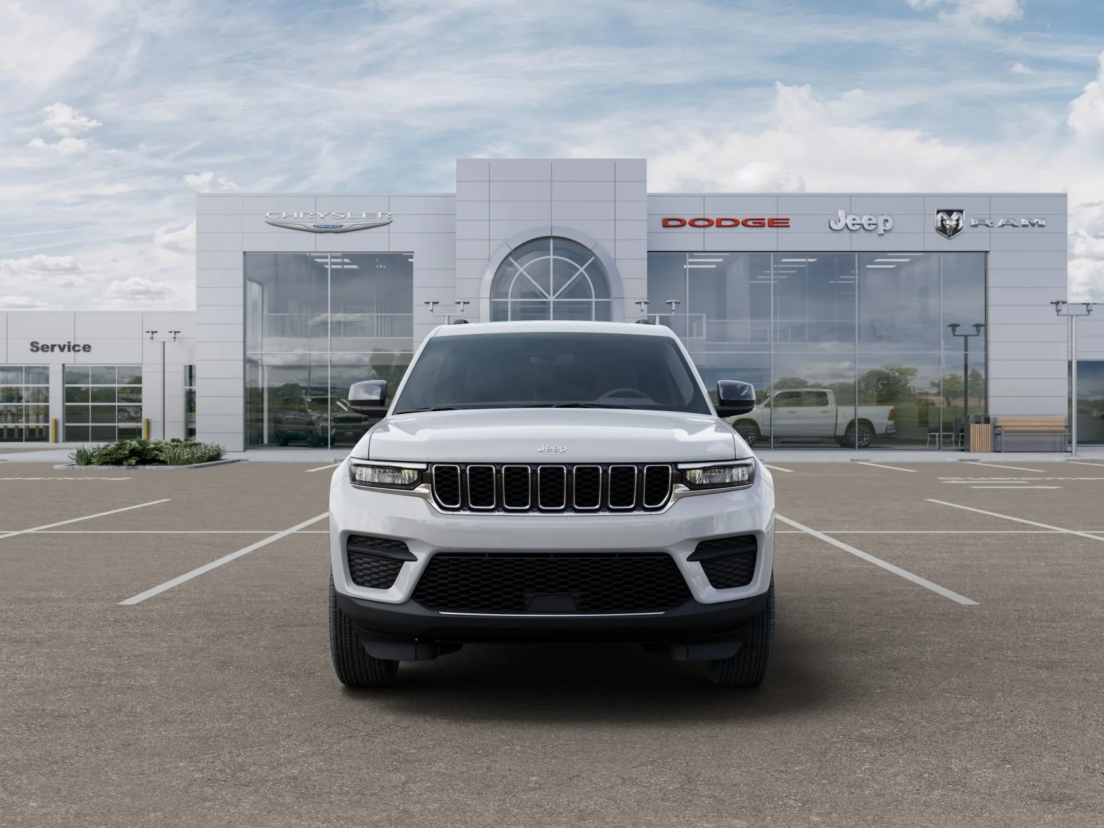New 2025 Bright White Clear-Coat Exterior Paint Jeep Laredo X image 33