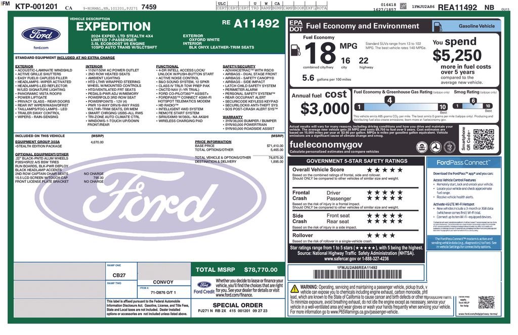 Used 2024 White Ford Limited image 2