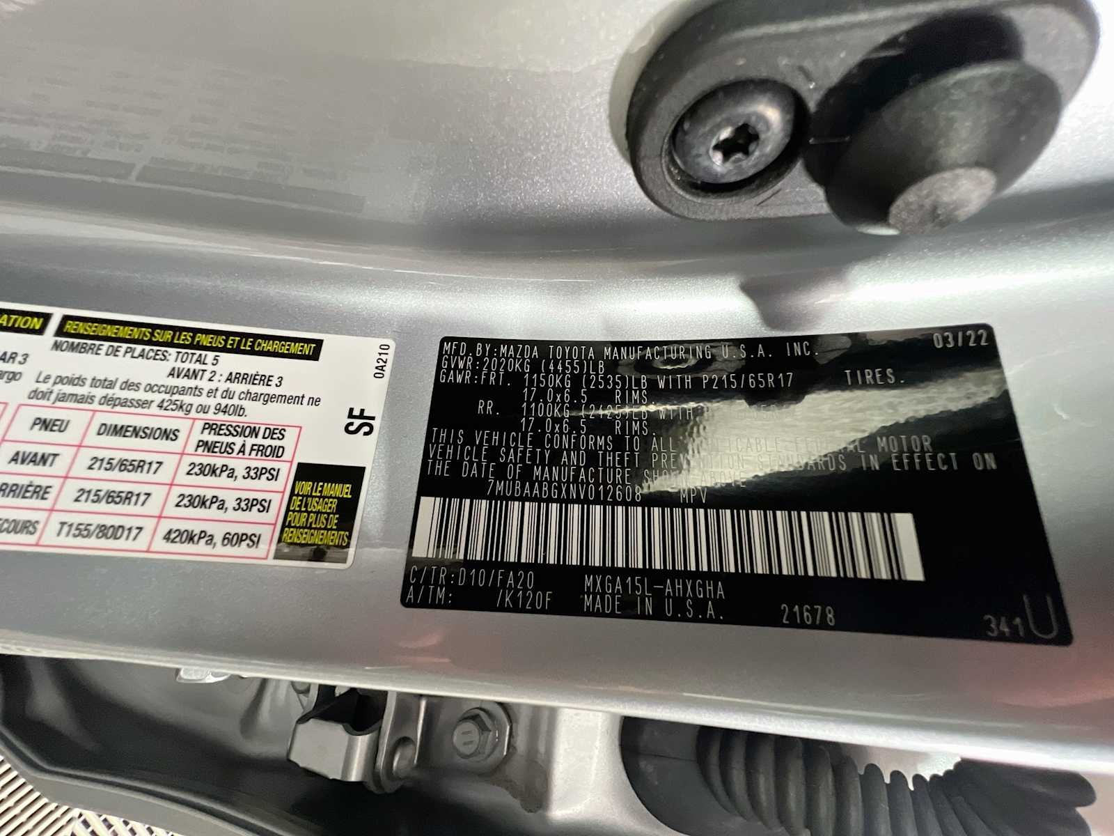 Used 2022 Sonic Silver Toyota LE image 32