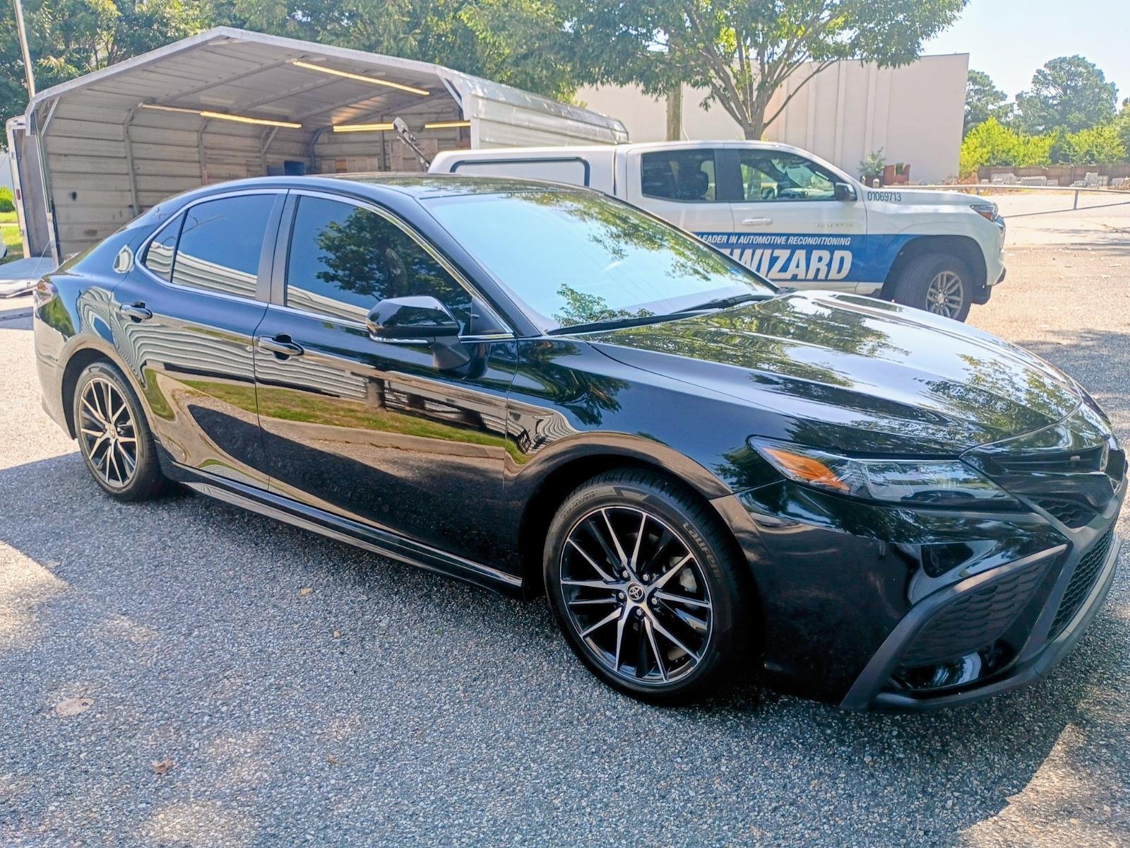 Used 2023 Midnight Black Metallic Toyota SE image 3