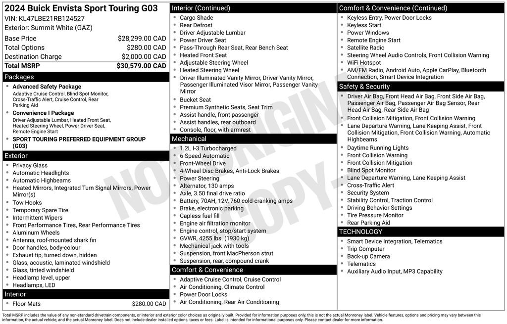 Used 2024 White Buick Sport Touring image 29