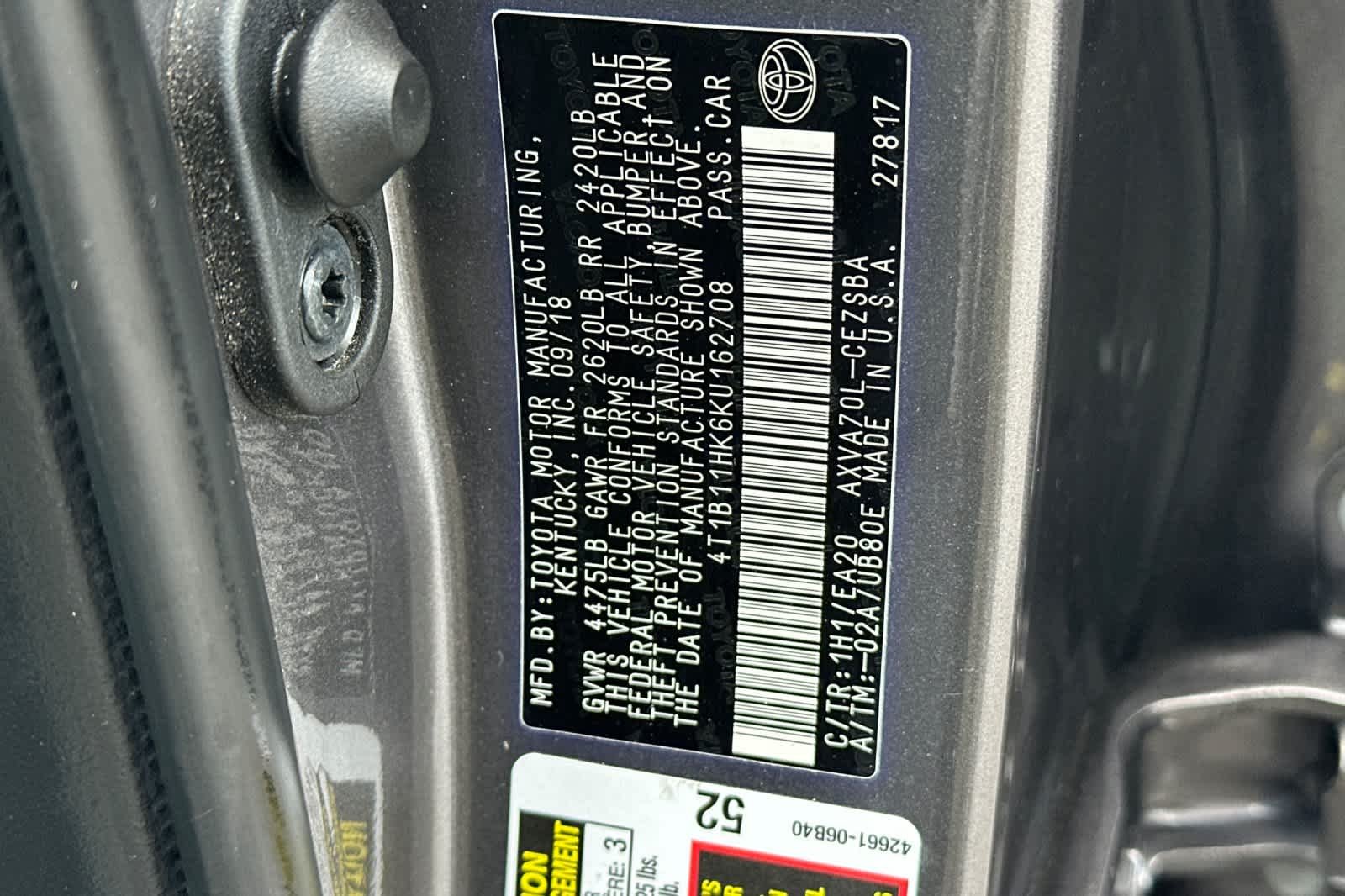 Certified Used 2019 Predawn Gray Mica Toyota SE image 26