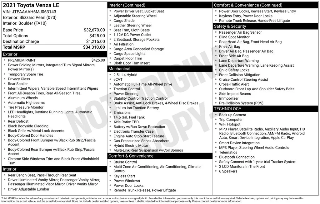 Certified Used 2021 White Toyota LE image 9