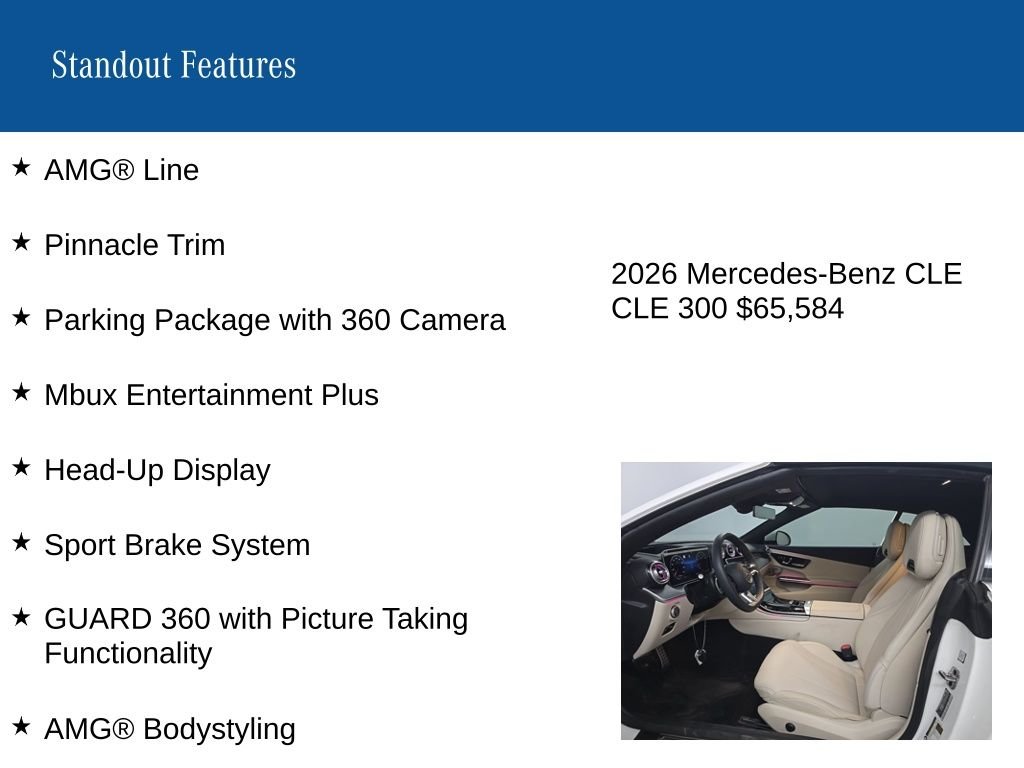 Certified Used 2026 White Mercedes-Benz CLE 300 image 9