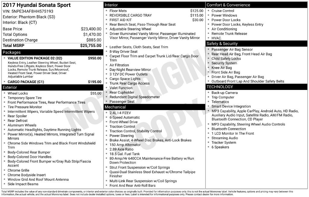 Used 2017 Black Hyundai Sport image 29