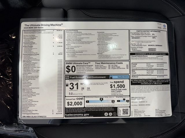 New 2026 Brooklyn Grey Metallic BMW 330i image 25