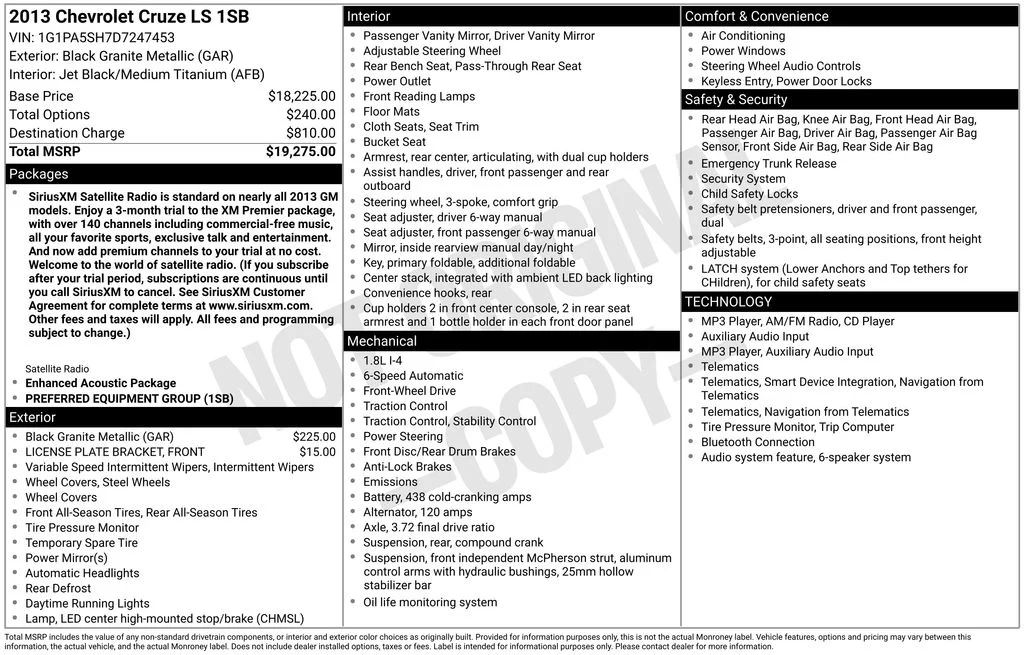Used 2013 Black Granite Metallic Chevrolet LS image 3