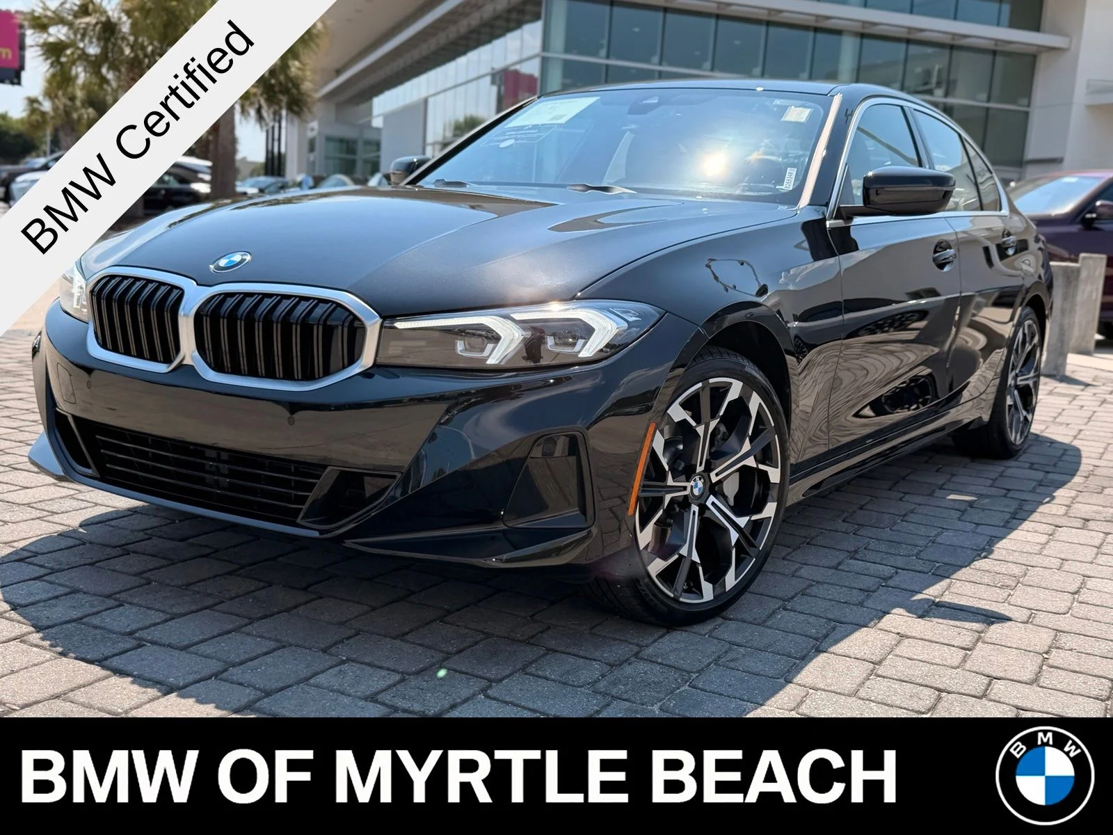 Certified Used 2025 Black Sapphire Metallic BMW 330i image 1