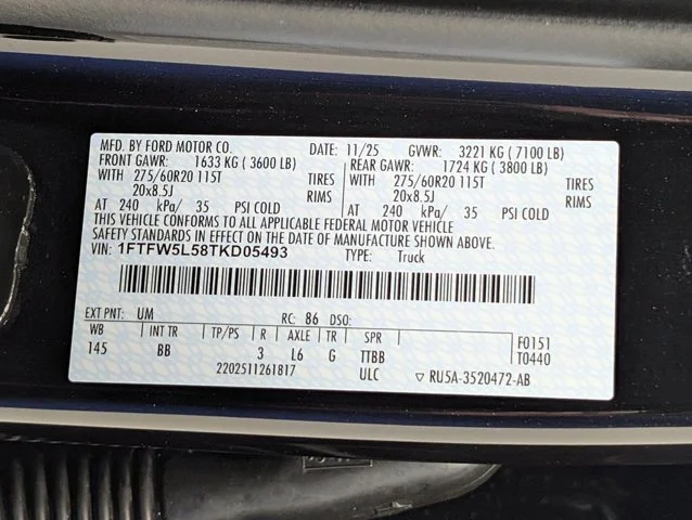 New 2026 Agate Black Metallic Ford Lariat® image 66