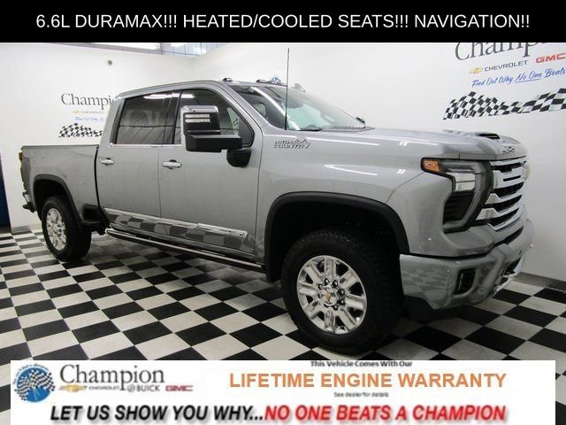 Sterling Gray Metallic 2025 Chevrolet Silverado 2500HD High Country Crew Cab 4WD Pickup Truck Four-Wheel Drive