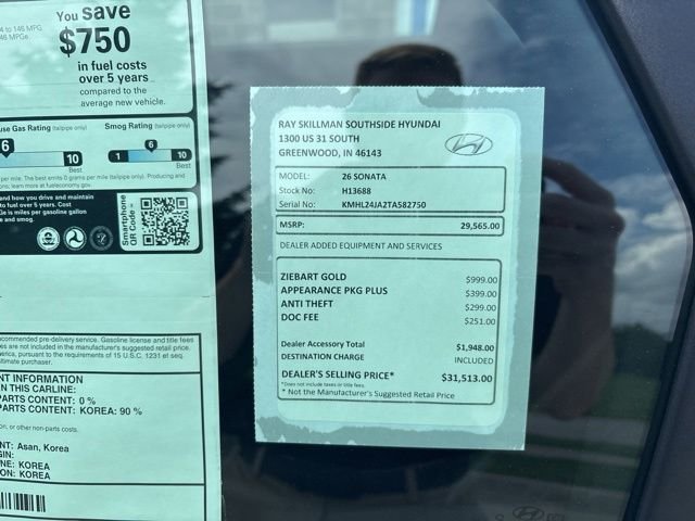 New 2026 Serenity White Hyundai SE image 2