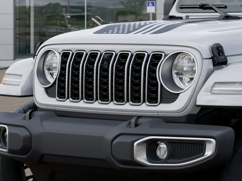 New 2025 Bright White Clear-Coat Exterior Paint Jeep Sahara image 41