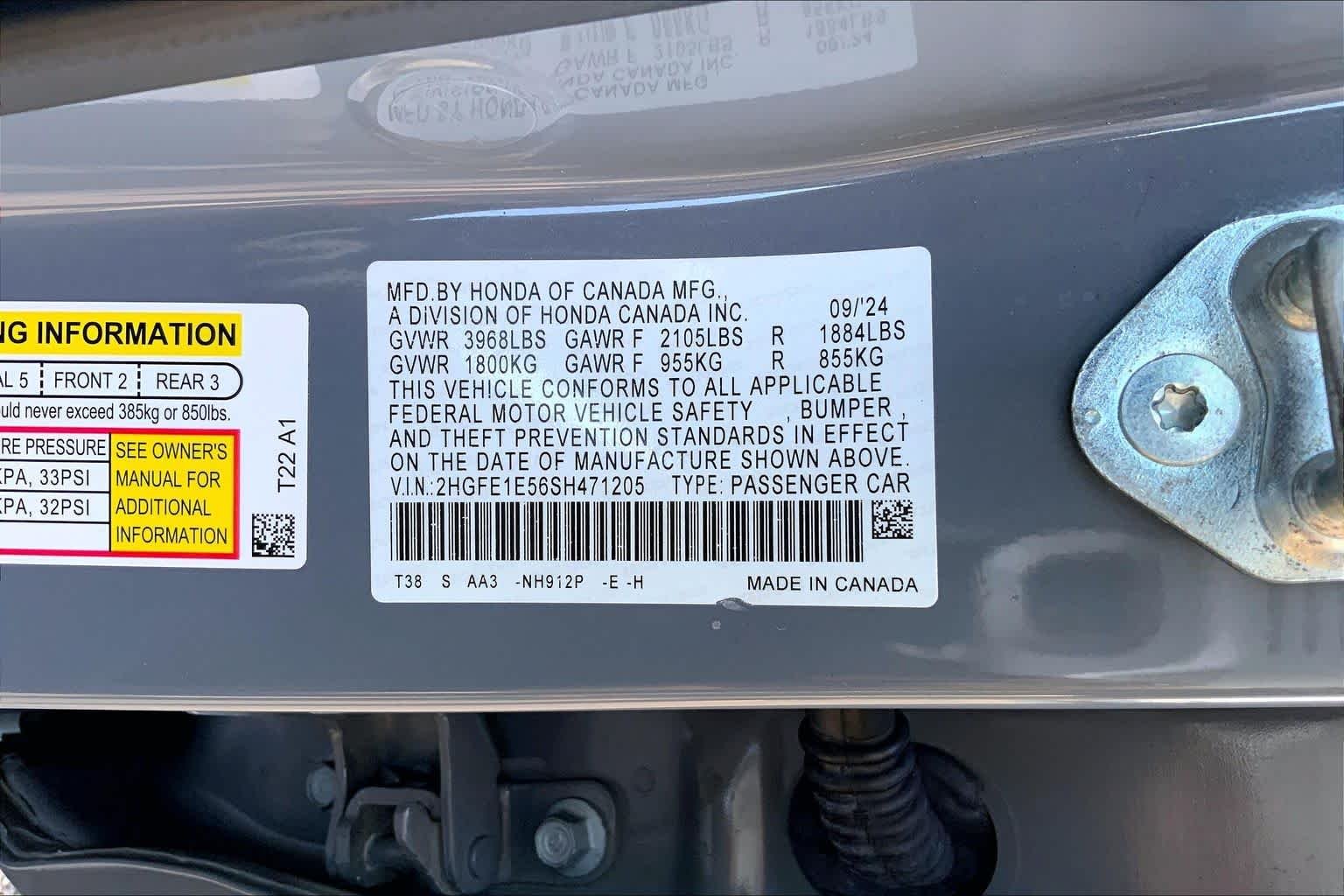 Used 2025 Urban Gray Pearl Honda  image 31