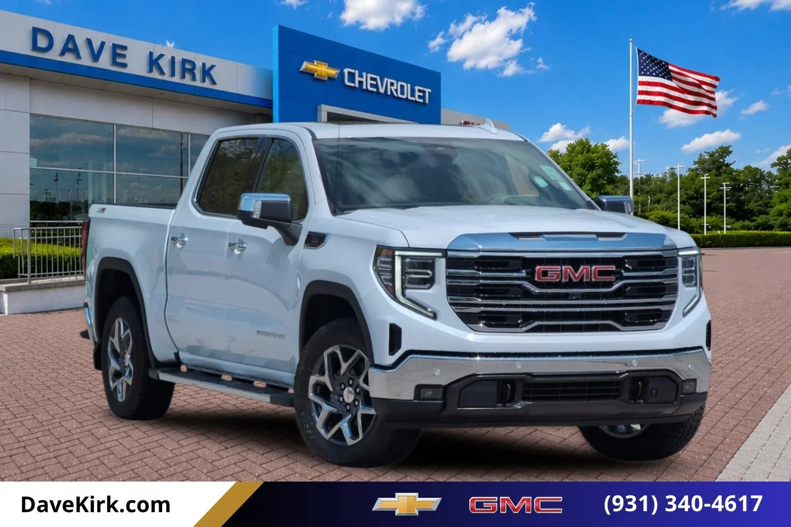 New 2026 Glacier White Tricoat GMC SLT image 1