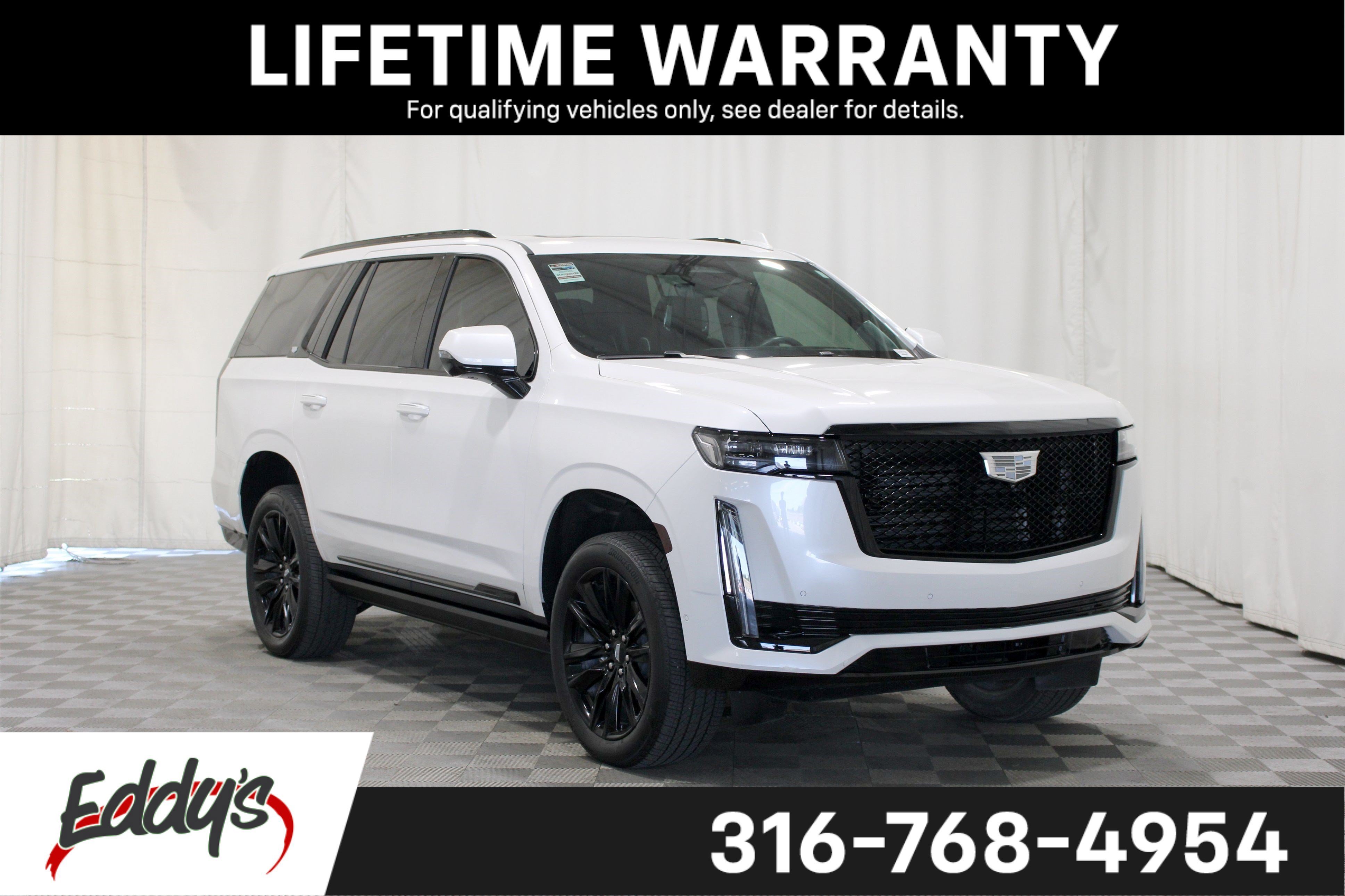 Used 2024 Crystal White Tricoat Cadillac 4WD Sport image 1